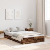  Okvir kreveta s prostorom za pohranu od starog drva 120x190 cm konstruirano drvo | shoptok.hr