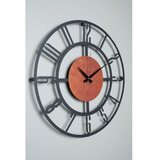 WALLXPERT dekorativni metalni zidni sat Myk9911 crna orange | ePonuda.com