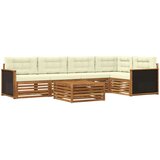  Set vanjskih sofa 6 kom. Prirodna i krem Poliester | shoptok.hr
