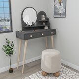 Woody Fashion Stol za šminkanje 74x130.8x35cm Antracit | Eponuda.ba