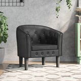  The Living Store Fotelj črno umetno usnje - Fotelj, (21445419) | Shoptok.si