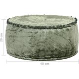  Okrugli tabure baršunasti 40 x 20 cm zeleni | shoptok.hr