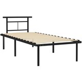 Furnova Posteljni okvir črn kovinski 90x200 cm, (21931685) | Shoptok.si