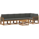 vidaXL Zunanja garnitura za sedenje 7 pcs Naravna in antracitna, (5000282123) | Shoptok.si