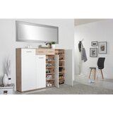 XORA omara za čevlje bela, barve hrasta | Shoptok.si