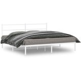 vidaXL Metalni okvir za krevet s uzglavljem bijeli 183x213 cm | shoptok.hr