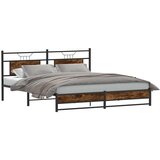 vidaXL Metalni okvir kreveta bez madraca boja hrasta 180x200 cm | shoptok.hr