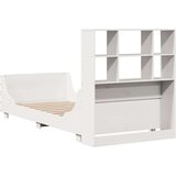 vidaXL Knjižna postelja brez vzmetnice bela 90x200 cm trden les | Shoptok.si