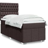  Krevet s oprugama i madracem tamnosmeđi 90 x 200 cm od tkanine | shoptok.hr