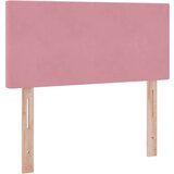 Postelja s shranjevanjem z vzmetnico Roza 90 x 190 cm Žamet, (5000100051) | Shoptok.si