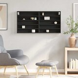  Vitrina crna 100x8,5x50 cm konstruirano drvo | shoptok.hr