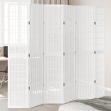 vidaXL Paravan 6-delni bel trden les pavlovnije | Shoptok.si