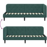  Kutni okvir kreveta Tamnozelena 80 x 200 cm Baršun | shoptok.hr