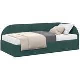 vidaXL Kutni krevetni okvir s madracem 2 kom. Zelena Baršun - Tamnozelena 90 x 200 cm | shoptok.hr