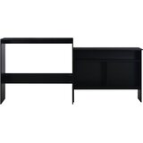  Barski stol s 2 stolne ploče crni 130 x 40 x 120 cm | shoptok.hr