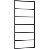  Drsna vrata z opremo črna 90x205 cm ESG steklo | Shoptok.si