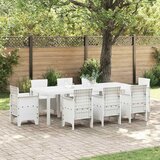  Stol za vrt Bijelo 250 x 100 x 73 cm poliratan Cijene