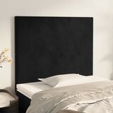  Uzglavlje Crno 80x5x118/128 cm Baršunasto | shoptok.hr