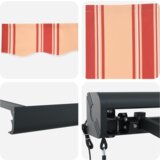 vidaXL Automatska uvlačiva tenda žute i narančaste boje 300x250 cm | shoptok.hr
