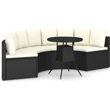  5-dijelni set vrtnih sofa od poliratana s jastucima crni | shoptok.hr