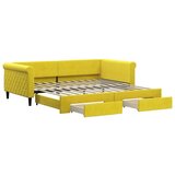 vidaXL Izvlečna dnevna postelja s predali rumena 100x200 cm | Shoptok.si
