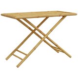  5-dijelni sklopivi bistro set s krem bijelim jastucima bambus | shoptok.hr