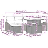 vidaXL 7-dijelni set vrtne sofe s jastučićima, bež poli ratan | shoptok.hr
