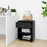  omarica na kolesih črna 46x36x59 cm iverna plošča, (20716428) | Shoptok.si