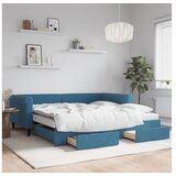 vidaXL Izvlečna dnevna postelja s predali modra 100x200 cm ž | Shoptok.si