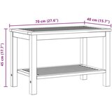  Bocni stol Prirodna nafta 70 x 40 x 45 cm Čvrsto drvo akacije - 70 x 40 x 45 cm Svijetli bagrem | shoptok.hr