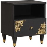  Noćni ormar 2 pcs Crna 40 x 33 x 46 cm Čvrsto drvo manga | Eponuda.ba