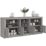  Komoda s LED svjetlima boja sivog hrasta 162 x 37 x 67 cm | shoptok.hr