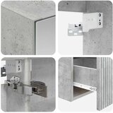  Set ormarića za kupaonicu 5 kom. Betonska siva | shoptok.hr