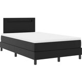 vidaXL Krevet na nastavak s madracem crni 120x200 cm od imitacije kože | shoptok.hr