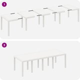  Stol za vrt Bijelo 250 x 100 x 73 cm poliratan | shoptok.hr