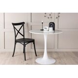 Venture Home Hamden okrugli blagovaonski stol ⌀80 cm, bijeli | shoptok.hr