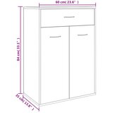 Ormarić za cipele boja hrasta 60 x 35 x 84 cm konstruirano drvo | shoptok.hr