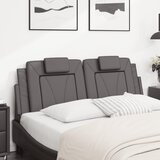  Jastuk za uzglavlje Viana sivi 120 cm od umjetne kože | shoptok.hr