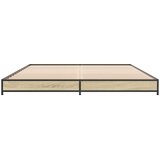  Okvir kreveta boja hrasta 120x200 cm konstruirano drvo i metal | shoptok.hr