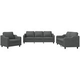 Maison Chic Sedežna garnitura - kavč z blazinami 3-delna temno sivo blago, (21728870) | Shoptok.si