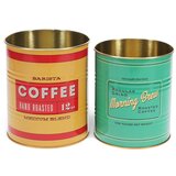 Rex London Dekorativne škatle za shranjevanje v kompletu 2 ks iz kositra ø 11x13 cm Vintage Coffee – | Shoptok.si