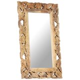 vidaXL Ručno izrezbareno ogledalo smeđe 80 x 50 cm masivno drvo manga | shoptok.hr