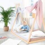 Roba Otroška postelja v obliki hiške 70x140 cm v naravni barvi Montessori – | Shoptok.si