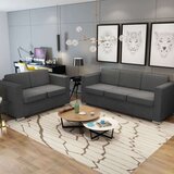  Dvodijelni set sofa od tkanina tamnosivi | shoptok.hr