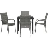  Vrtni set za objed 5 kom. Siva Čelik s prahom premazan | shoptok.hr