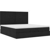  Otomanski krevet s madracem crni 160x200cm od tkanine | shoptok.hr