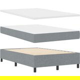 vidaXL Box Spring krevet s madracem Svijetlosiva 120x200 cm Tkanina | shoptok.hr