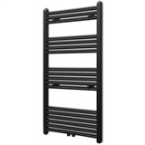  Crni kupaonski radijator za centralno grijanje ravni 600 x 1160 mm | shoptok.hr