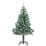  Umjetno Božićno Drvo s Snježnim Flokom i LED Svjetlom 150 cm | shoptok.hr