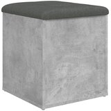  Klupa za pohranu siva boja betona 42x42x45 cm konstruirano drvo | shoptok.hr